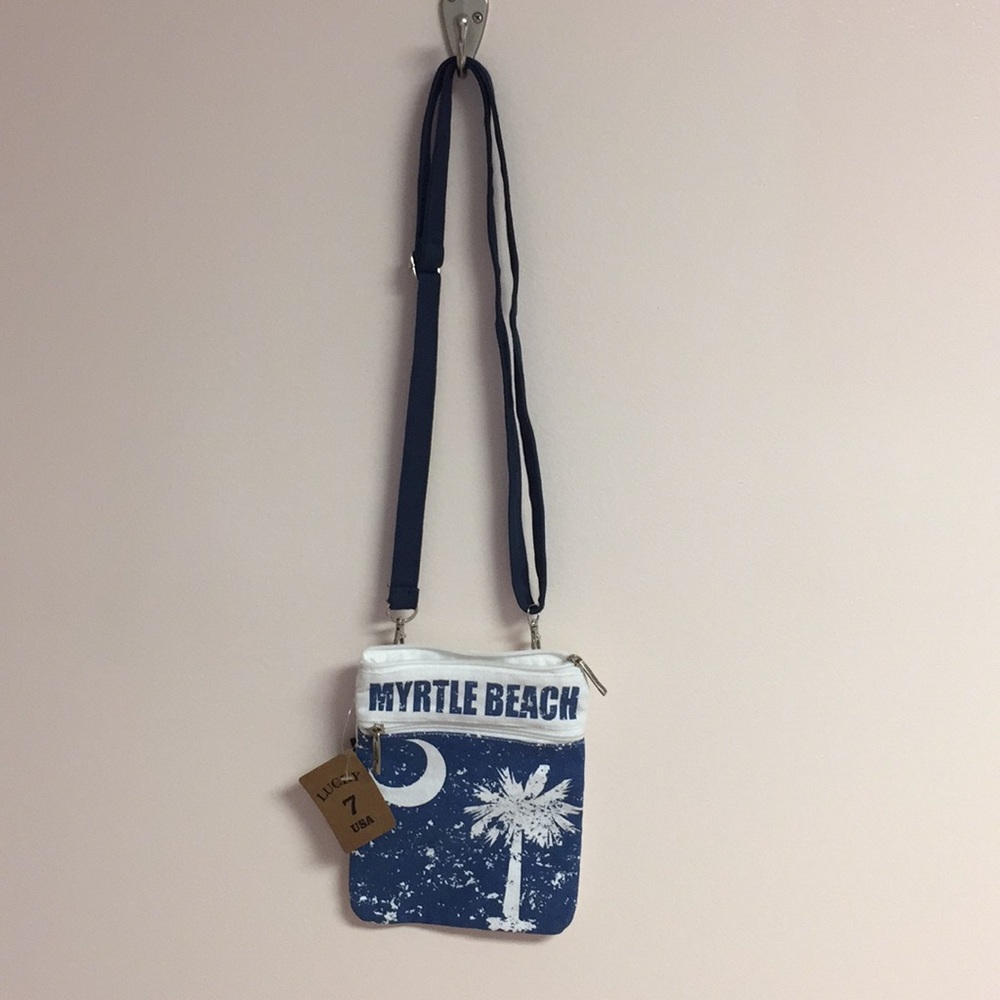 Myrtle Beach Summer Bag Crossbody Navy & White - Picture 4 of 4